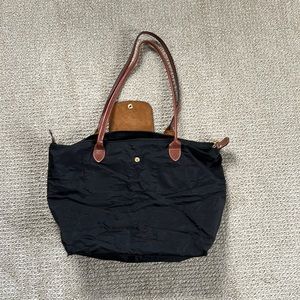 Large black Longchamp tote bag